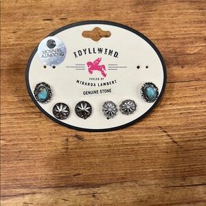 Idyllwind Silver and Turquoise Stud Earrings
